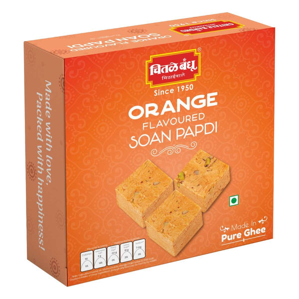 Soan Papdi Orange Sweets Chitale Bandhu Mithaiwale 